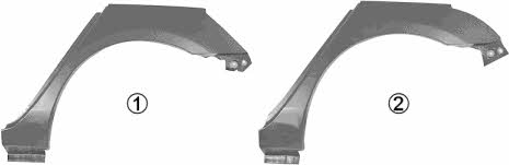Fender repair parts Volvo: 2735147 Van Wezel Repair part rear fender left