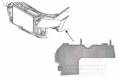 0326567 Van Wezel Front bumper bracket, left