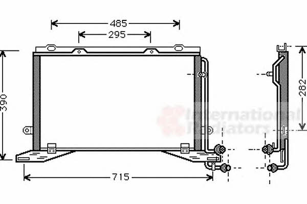 Van Wezel 30005268 AC Condenser 30005268 30005268 Van Wezel AC Condenser