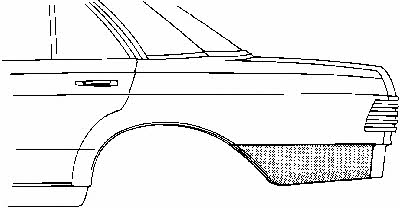 3010133 Van Wezel Repair part rear fender left