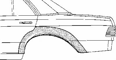 Fender repair parts Mercedes: 3010147 Van Wezel Repair part rear fender left