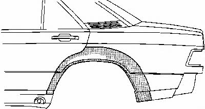 Fender repair parts Mercedes: 3020147 Van Wezel Repair part rear fender left