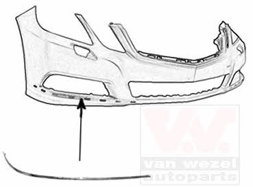 Bumper moulding Mercedes E-Class: 3044582 Van Wezel Trim front bumper right