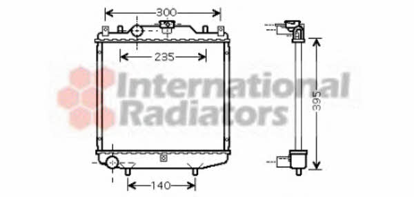 Car radiator Suzuki Alto: 52002028 Van Wezel Engine cooling radiator