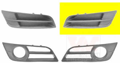 5396591 Van Wezel Front bumper grille (plug) left
