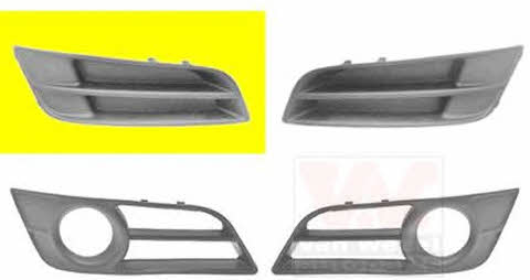 5396592 Van Wezel Front bumper grille (plug) right