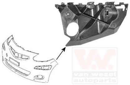 Van Wezel 5403567 Front bumper bracket, left 5403567 5403567 Van Wezel Front bumper bracket, left