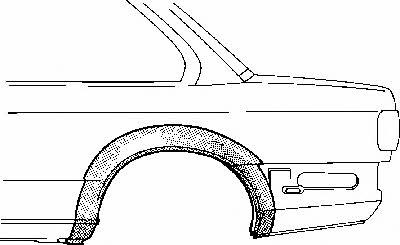 0620146 Van Wezel Repair part rear fender right