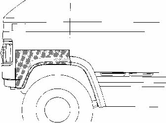 Fender repair parts Mercedes: 305055 Van Wezel Repair part front fender left