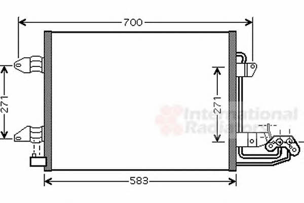 Air con condenser Volkswagen Caddy: 58005211 Van Wezel AC Condenser