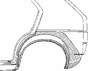 5810148 Van Wezel Repair part rear fender right