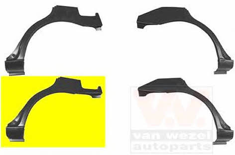 Fender repair parts Hyundai: 8224143 Van Wezel Repair part rear fender left