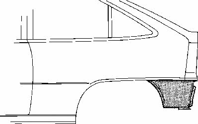 3730133 Van Wezel Repair part rear fender left