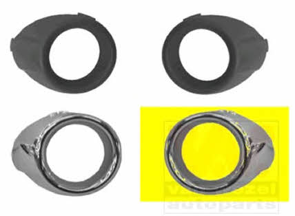 Radiator grill Ford Fiesta: 1807595 Van Wezel Front bumper grille (plug) left