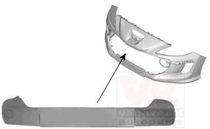 Front bumper Peugeot 308: 4014580 Van Wezel Face kit, fr bumper
