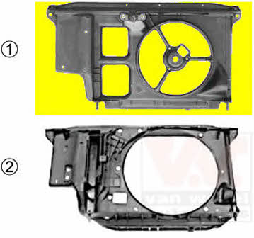 Front panel Peugeot 206: 4028667 Van Wezel Front panel