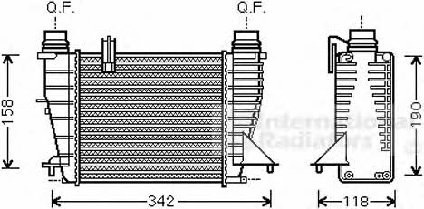 Van Wezel 43004553 Intercooler, charger 43004553