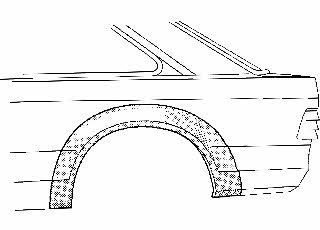 Fender repair parts Honda: 2523146 Van Wezel Repair part rear fender right