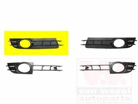 Radiator grill Audi A6: 0318592 Van Wezel Front bumper grille (plug) right