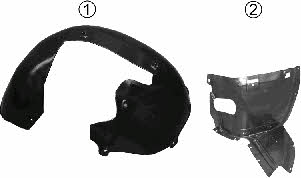 0332433 Van Wezel Fender liner front left