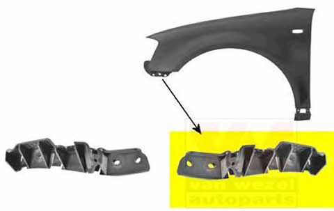 0332567 Van Wezel Front bumper bracket, left
