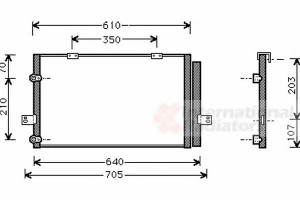 Air conditioner condenser Rover 75: 02005078 Van Wezel AC Condenser