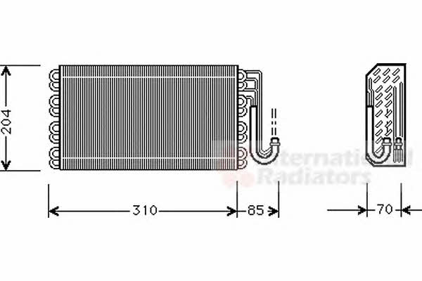 Van Wezel 0600V025 Air conditioner evaporator 0600V025