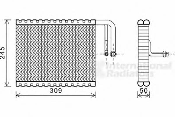 Van Wezel 0600V402 Air conditioner evaporator 0600V402
