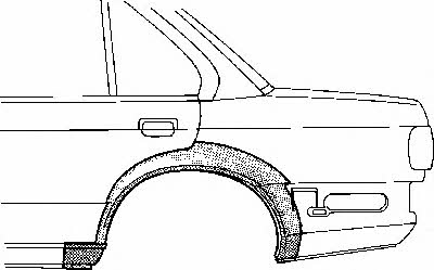 0623147 Van Wezel Repair part rear fender left