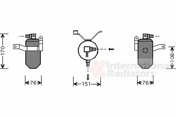 Van Wezel 0900D184 Dryer, air conditioner 0900D184