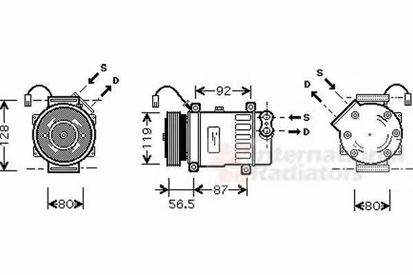 Van Wezel 0900K207 Compressor, air conditioning 0900K207