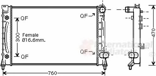 Van Wezel 03002158 Radiator, engine cooling 03002158