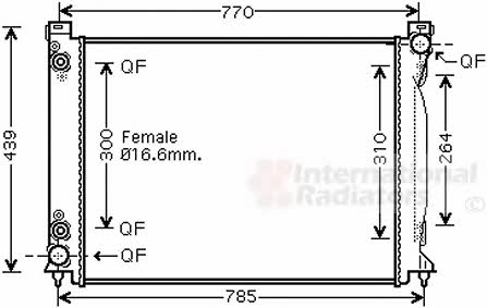 03002232 Van Wezel Engine cooling radiator