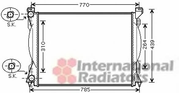 Van Wezel 03002233 Engine cooling radiator 03002233 03002233 Van Wezel Engine cooling radiator