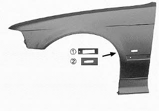 0643655 Van Wezel Front fender left