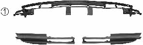 0649591 Van Wezel Front bumper grille (plug) left