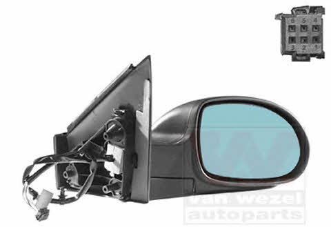 0961810 Van Wezel Rearview mirror external right