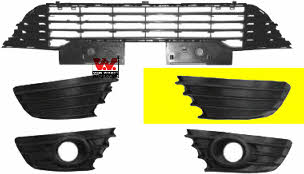 Bumper mesh Citroen C4: 0970591 Van Wezel Front bumper grille (plug) left