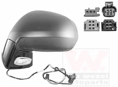 Van Wezel 0972817 Rearview mirror external left 0972817 0972817 Van Wezel Rearview mirror external left