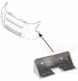 0976567 Van Wezel Front bumper bracket, left