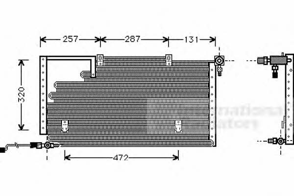 Air con condenser Audi 100: 03005138 Van Wezel AC Condenser