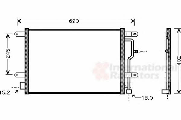 Air conditioner condenser Audi A4: 03005199 Van Wezel AC Condenser