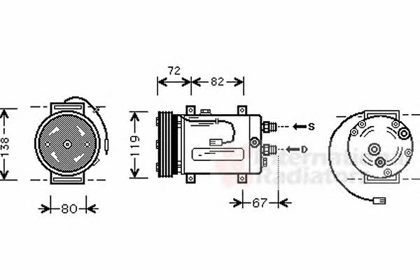 Van Wezel 0300K177 Compressor, air conditioning 0300K177