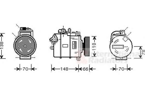 Van Wezel 0300K226 Compressor, air conditioning 0300K226