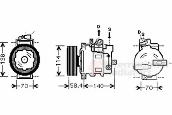 Van Wezel 0300K269 Compressor, air conditioning 0300K269