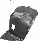 0657433 Van Wezel Fender liner front left