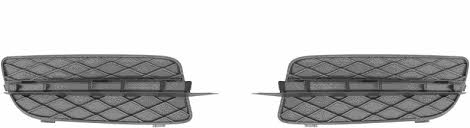 0687591 Van Wezel Front bumper grille (plug) left