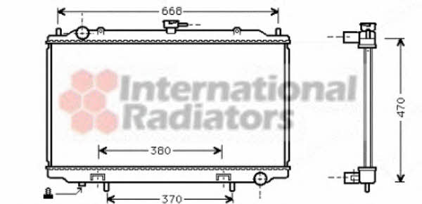 Van Wezel 13002188 Engine cooling radiator 13002188 13002188 Van Wezel Engine cooling radiator