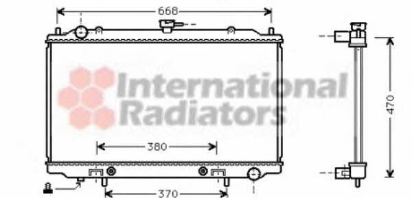 Car radiator Nissan Maxima / Maxima QX: 13002189 Van Wezel Engine cooling radiator