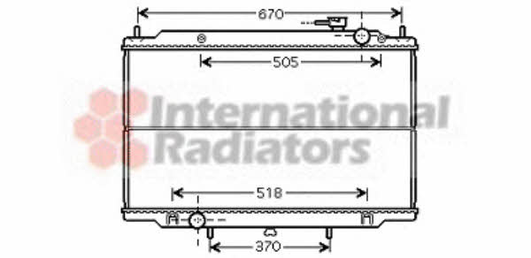 Car radiator Nissan Pickup: 13002266 Van Wezel Engine cooling radiator